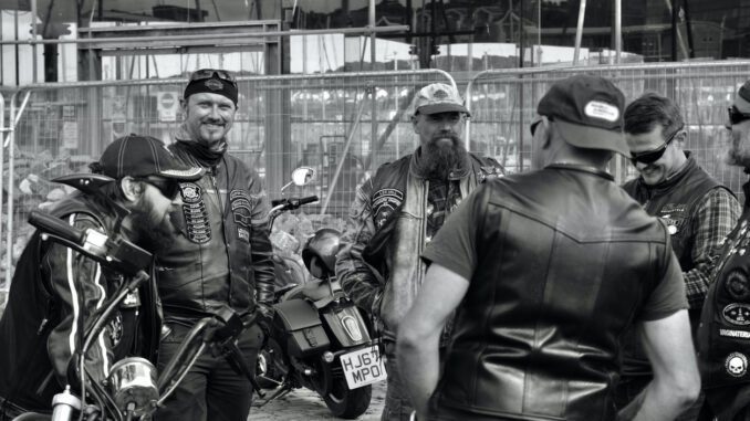 Hells Angels - The Plymouth Chapter. A group of bikers meet up Hells Angels Montreal
