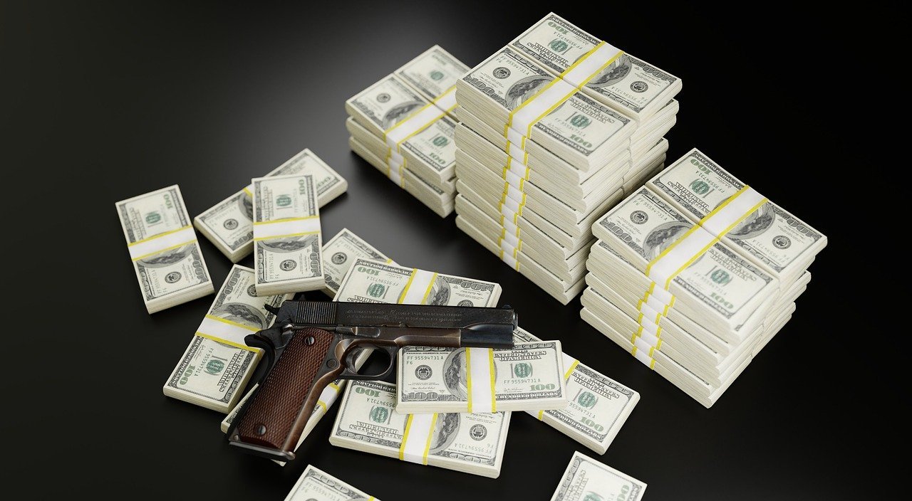 money and gun